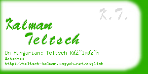 kalman teltsch business card